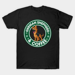 German Shepherd And Coffee T-Shirt